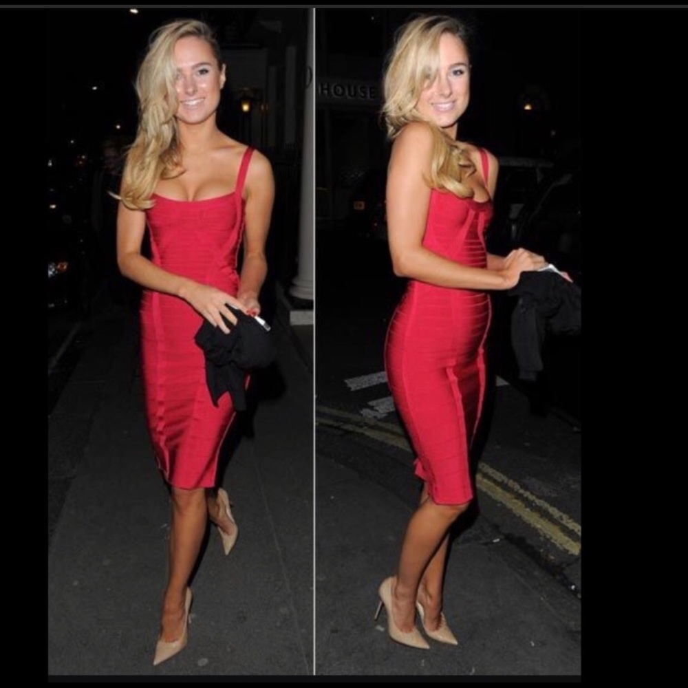 Herve Ledger Limited Edition Red bandage dress